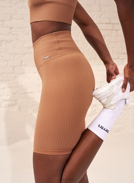 odzież JF4L574 kobiety AIM'N Bezszwowe spodenki motocyklowe w kolorze camelowym