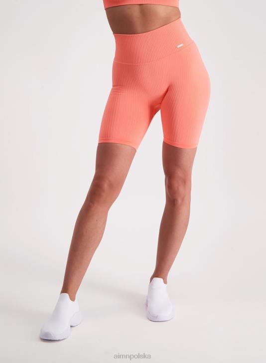 odzież JF4L577 kobiety AIM'N Bezszwowe spodenki motocyklowe w kolorze koralowym