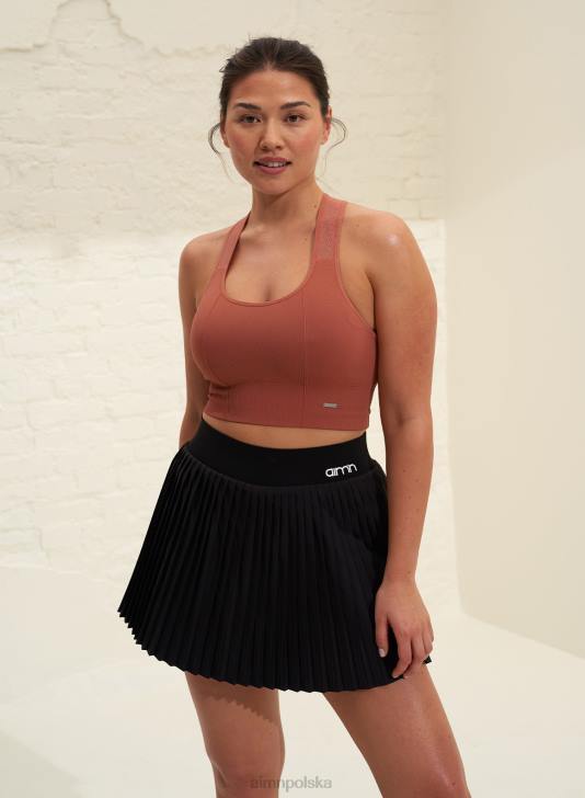 odzież JF4L612 kobiety AIM'N czarna plisowana spódnica