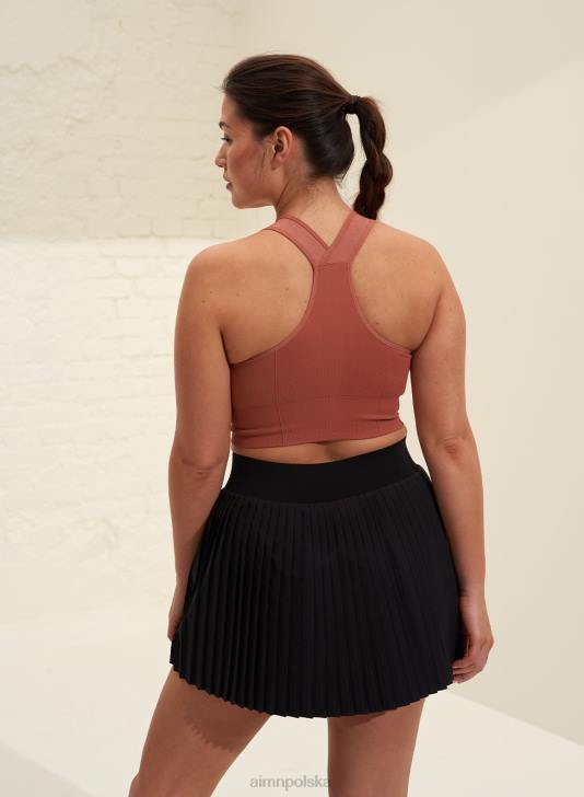 odzież JF4L612 kobiety AIM'N czarna plisowana spódnica