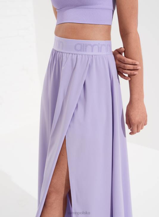 odzież JF4L613 kobiety AIM'N lawendowa spódnica maxi