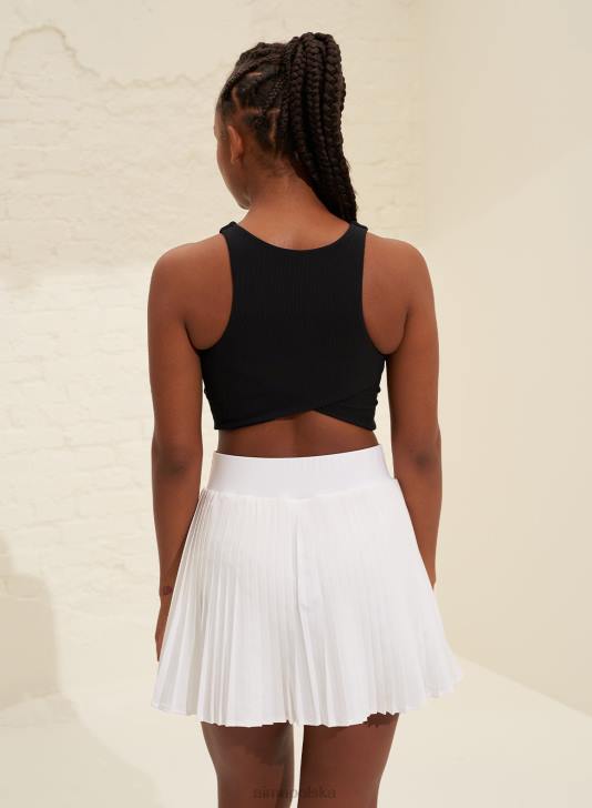 odzież JF4L619 kobiety AIM'N biała plisowana spódnica