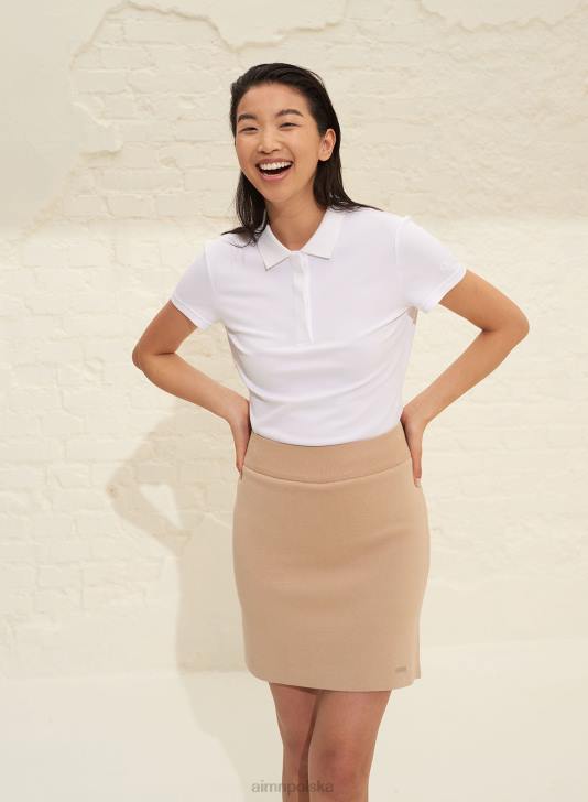 odzież JF4L626 kobiety AIM'N beżowy, idealny dzianinowy skort