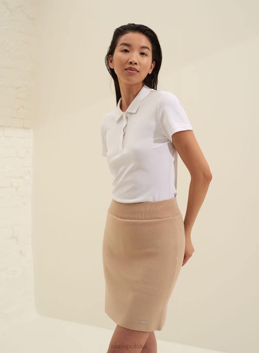 odzież JF4L626 kobiety AIM'N beżowy, idealny dzianinowy skort