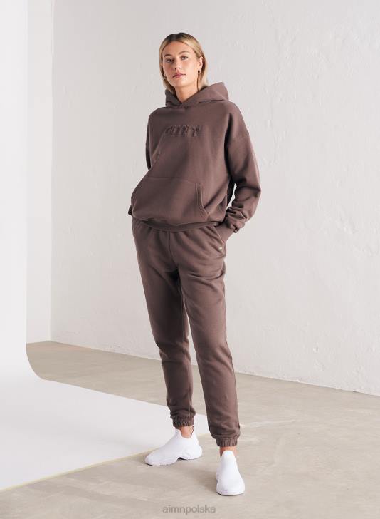 odzież JF4L659 kobiety AIM'N Klasyczne spodnie dresowe macchiato