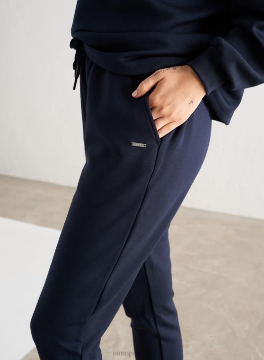 odzież JF4L662 kobiety AIM'N granatowe wygodne spodnie dresowe