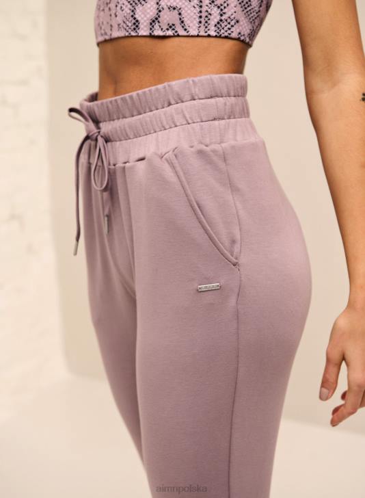 odzież JF4L685 kobiety AIM'N wygodne spodnie dresowe w kolorze brudnego fioletu