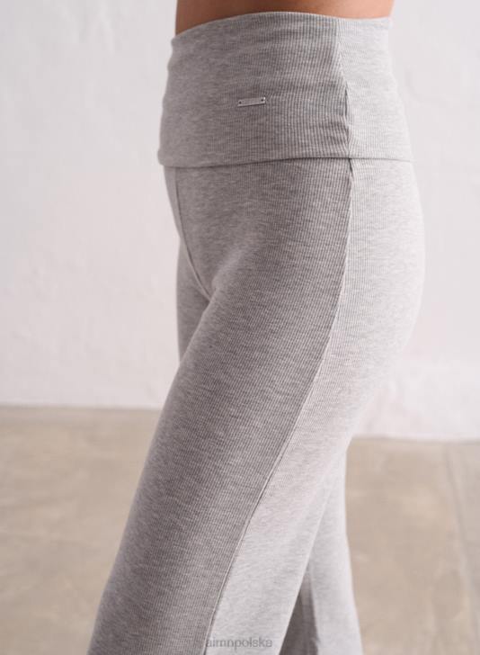 odzież JF4L695 kobiety AIM'N Szare melanżowe spodnie ze ściągaczem