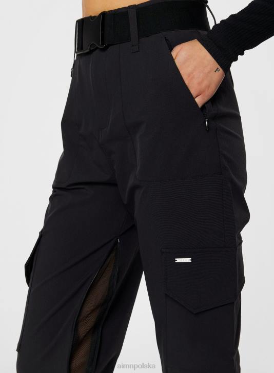 odzież JF4L698 kobiety AIM'N czarne spodnie cargo