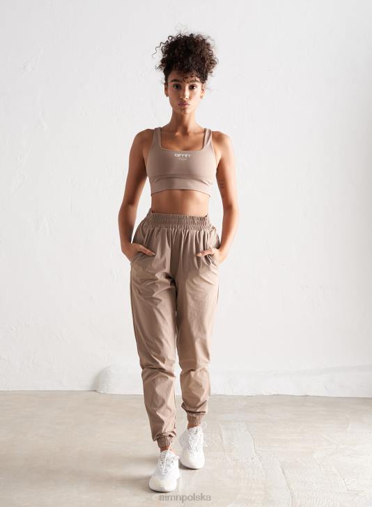 odzież JF4L702 kobiety AIM'N Spodnie wiatrówki w kolorze espresso