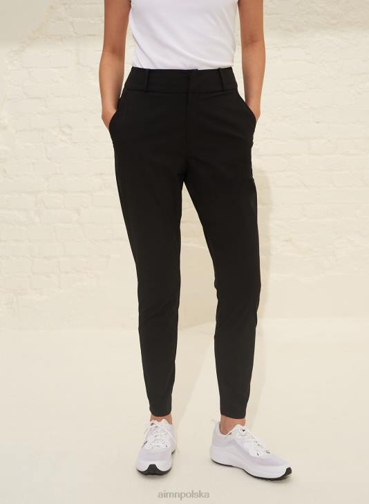 odzież JF4L705 kobiety AIM'N czarne techniczne spodnie