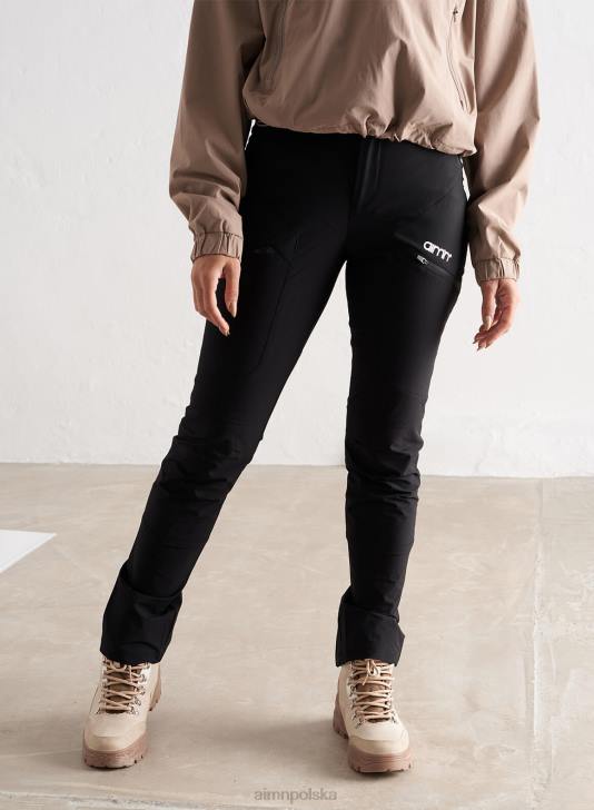 odzież JF4L706 kobiety AIM'N czarne spodnie outdoorowe