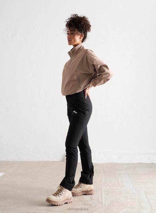 odzież JF4L706 kobiety AIM'N czarne spodnie outdoorowe