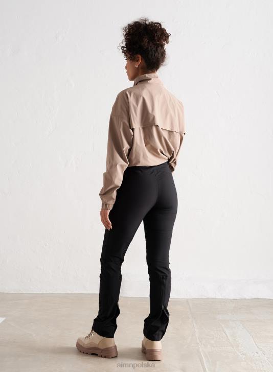 odzież JF4L706 kobiety AIM'N czarne spodnie outdoorowe