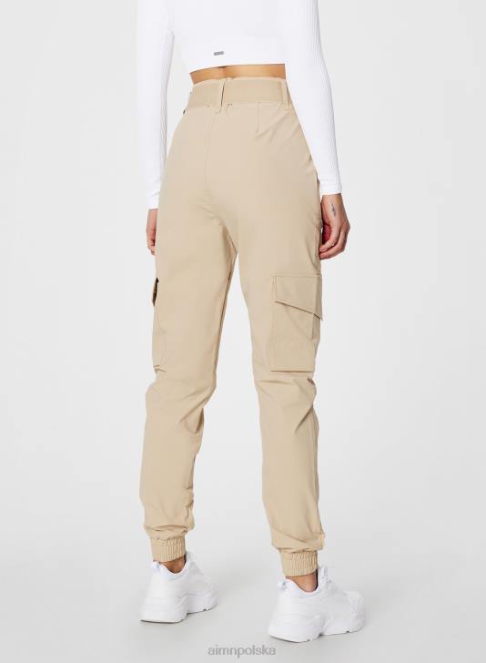 odzież JF4L708 kobiety AIM'N beżowe spodnie cargo