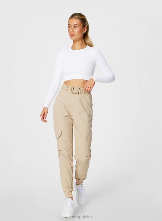 odzież JF4L708 kobiety AIM'N beżowe spodnie cargo