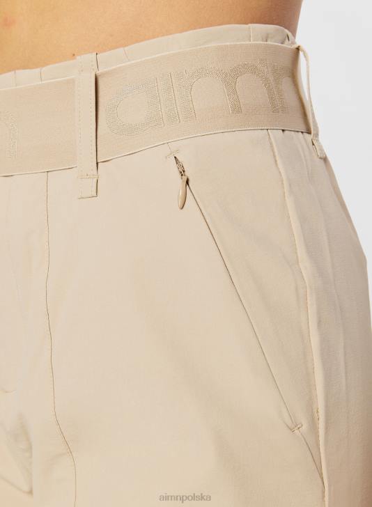 odzież JF4L708 kobiety AIM'N beżowe spodnie cargo