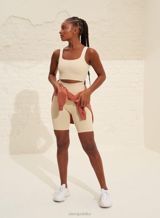 odzież JF4L145 kobiety AIM'N Luksusowy biustonosz bezszwowy w kolorze owsa w kolorze białym