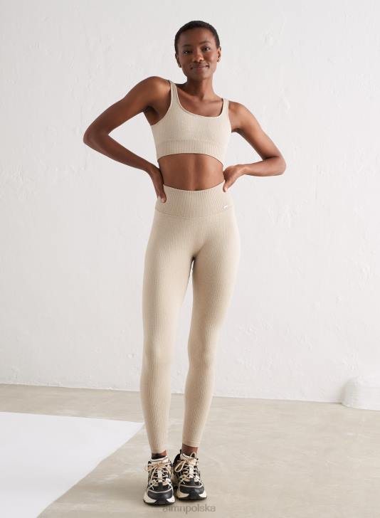 odzież JF4L146 kobiety AIM'N Beżowy, prążkowany biustonosz bezszwowy