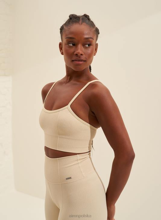 odzież JF4L154 kobiety AIM'N Luksusowy biustonosz bez szwu w kolorze owsa w kolorze białym