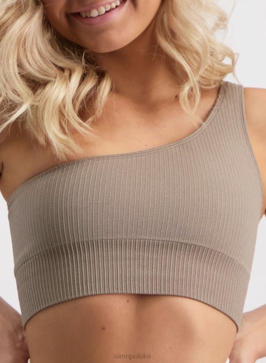 odzież JF4L169 kobiety AIM'N Bezszwowy biustonosz z jednym paskiem w kolorze espresso