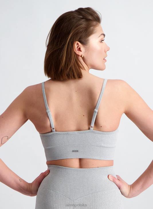 odzież JF4L170 kobiety AIM'N Biustonosz bez szwu w jasnoszarym, melanżowym kolorze