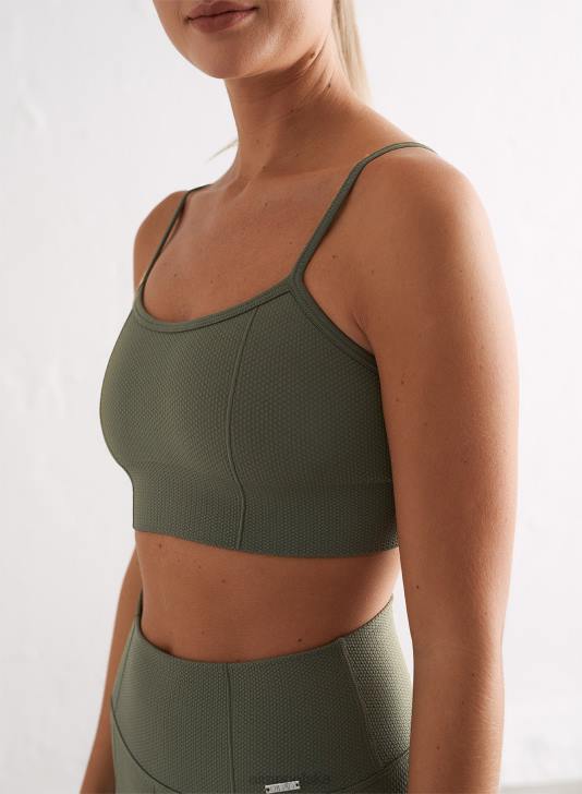 odzież JF4L174 kobiety AIM'N Oliwkowy, luksusowy biustonosz z bezszwowymi paskami