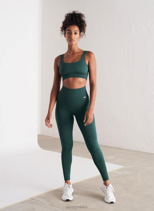 odzież JF4L175 kobiety AIM'N Bezszwowy biustonosz w kolorze sosnowej zieleni