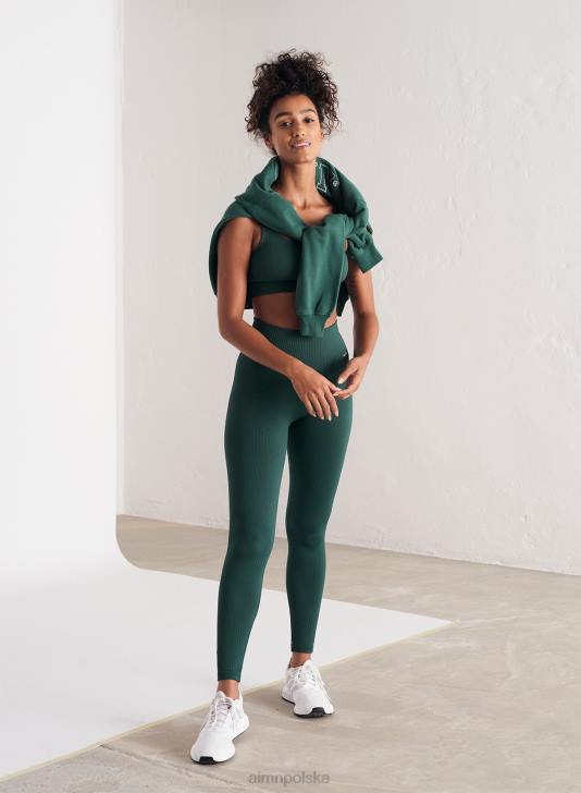 odzież JF4L175 kobiety AIM'N Bezszwowy biustonosz w kolorze sosnowej zieleni