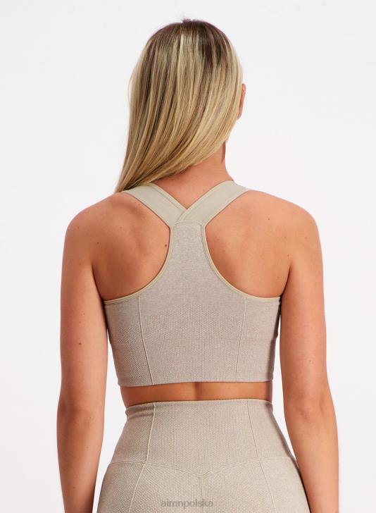 odzież JF4L182 kobiety AIM'N beżowy, luksusowy, bezszwowy biustonosz z wysokim wsparciem