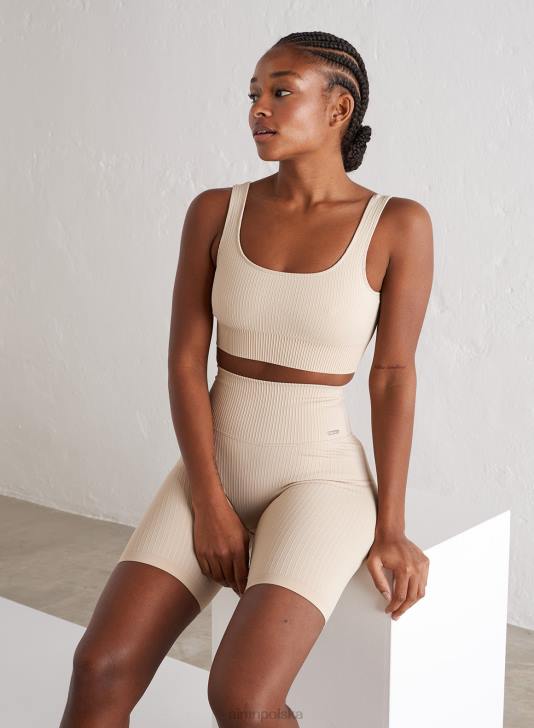 odzież JF4L183 kobiety AIM'N Bezszwowy biustonosz typu cafe au lait ze ściągaczem