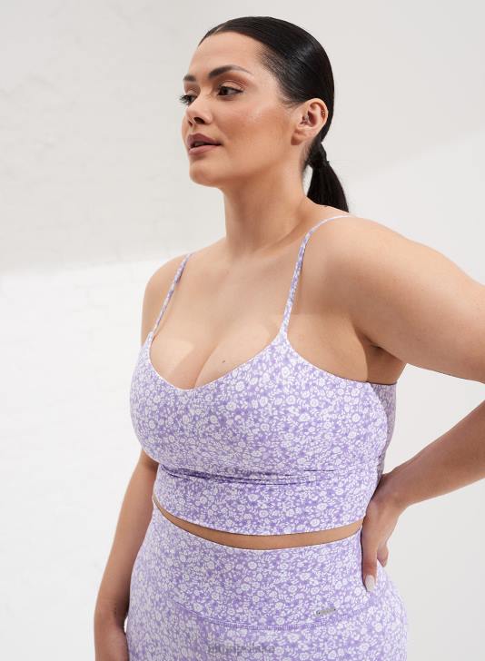 odzież JF4L186 kobiety AIM'N Biustonosz z paskiem w kształcie litery V fleur lavande