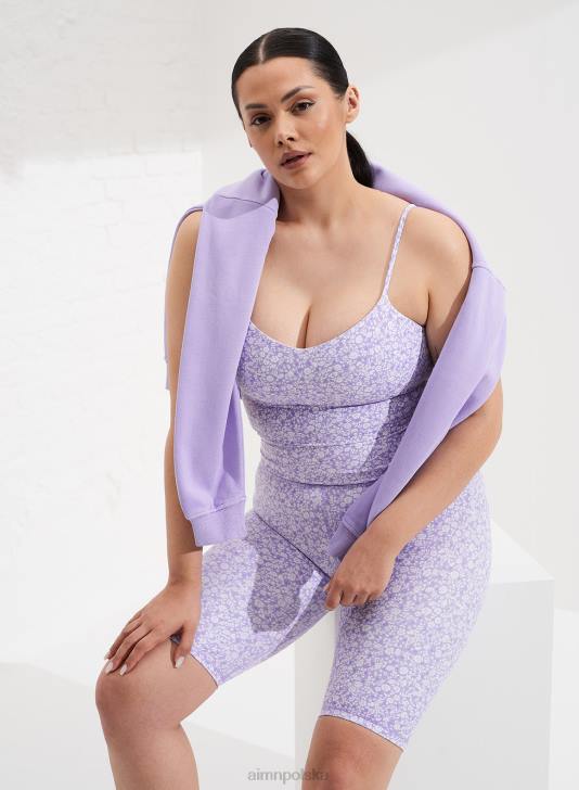 odzież JF4L186 kobiety AIM'N Biustonosz z paskiem w kształcie litery V fleur lavande