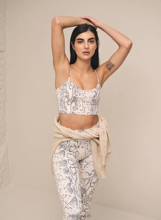 odzież JF4L188 kobiety AIM'N Biustonosz typu viper z paskiem w kolorze owsa