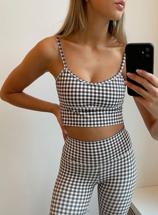 odzież JF4L193 kobiety AIM'N Biało-biały biustonosz z paskiem w kształcie zębatki