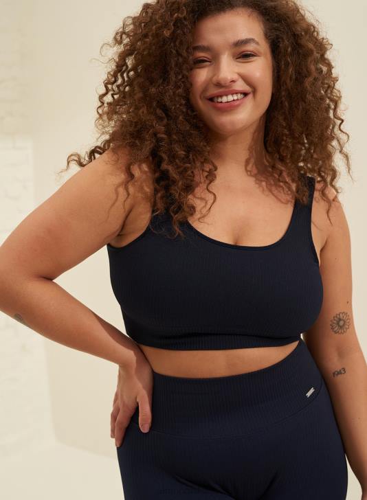 odzież JF4L208 kobiety AIM'N Biustonosz bezszwowy w kolorze granatowym