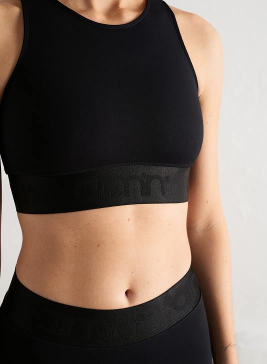 odzież JF4L218 kobiety AIM'N Czarny, bezszwowy biustonosz typu tank