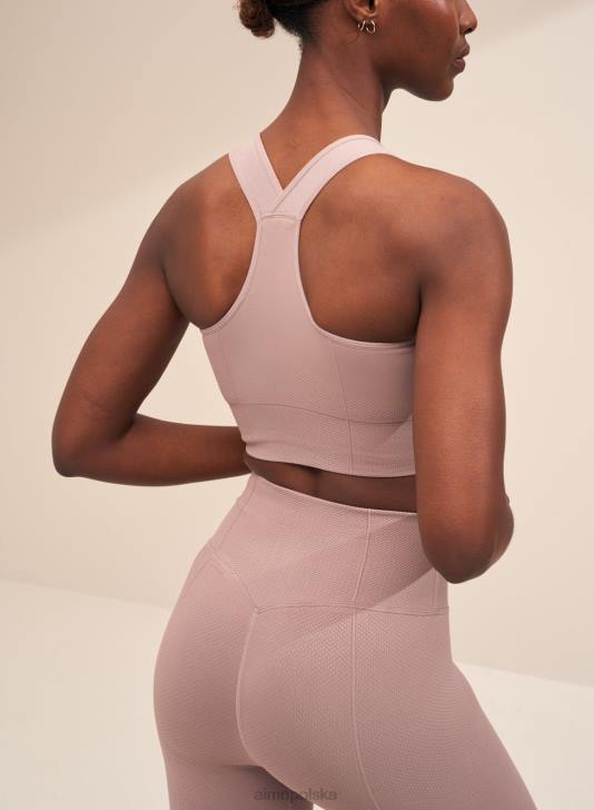 odzież JF4L225 kobiety AIM'N Luksusowy, bezszwowy biustonosz typu tank w kolorze zakurzonego fioletu, zapewniający wysokie wsparcie