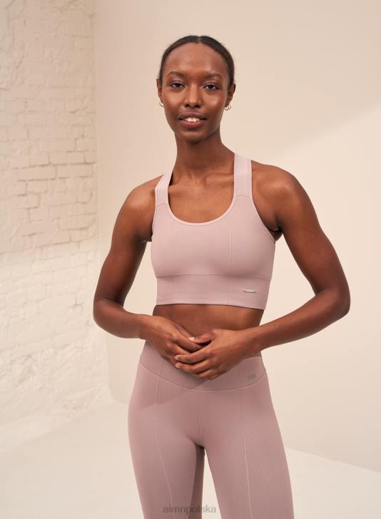 odzież JF4L225 kobiety AIM'N Luksusowy, bezszwowy biustonosz typu tank w kolorze zakurzonego fioletu, zapewniający wysokie wsparcie