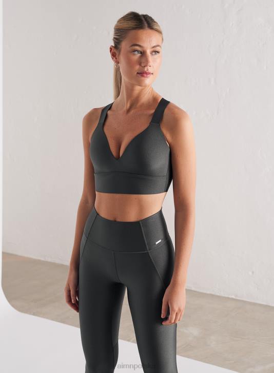 odzież JF4L230 kobiety AIM'N Biustonosz modelujący z połyskującym odcieniem szarości