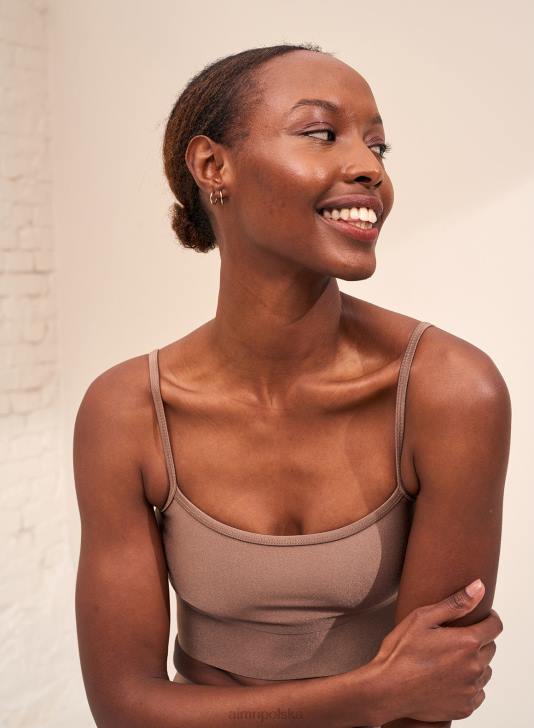 odzież JF4L233 kobiety AIM'N Biustonosz z błyszczącymi paskami macchiato