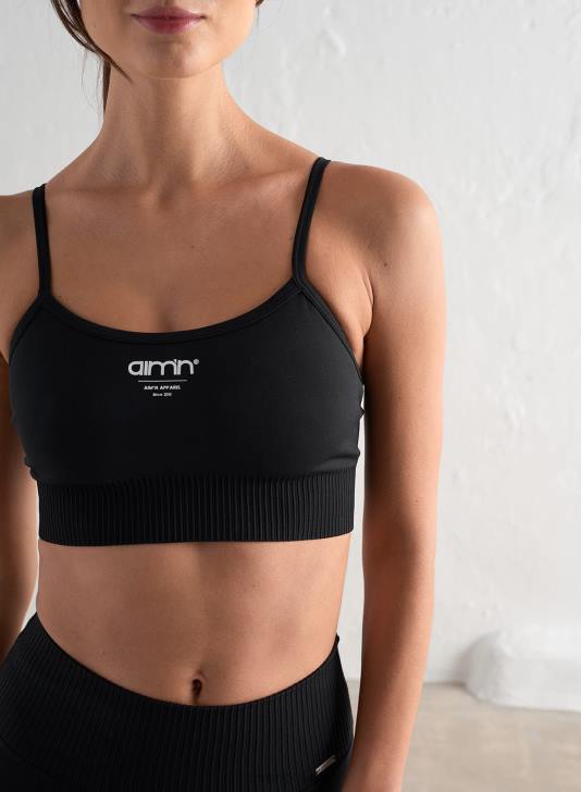 odzież JF4L235 kobiety AIM'N Biustonosz z czarnymi krawędziami i bezszwowymi ramiączkami
