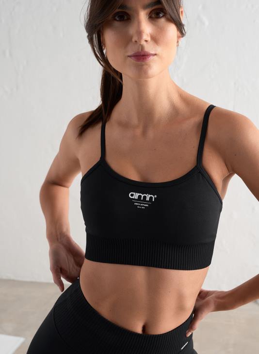 odzież JF4L235 kobiety AIM'N Biustonosz z czarnymi krawędziami i bezszwowymi ramiączkami