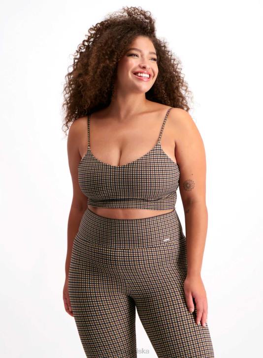 odzież JF4L237 kobiety AIM'N Biustonosz pepita z paskiem w kształcie litery V