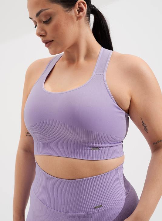 odzież JF4L245 kobiety AIM'N Bezszwowy biustonosz z wysokim wsparciem w kolorze lawendowym
