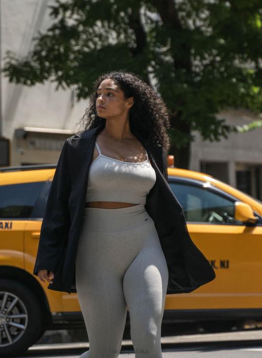 odzież JF4L247 kobiety AIM'N Jasnoszary, melanżowy, luksusowy biustonosz z bezszwowymi paskami