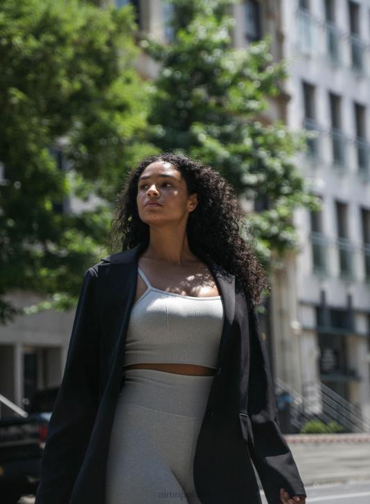 odzież JF4L247 kobiety AIM'N Jasnoszary, melanżowy, luksusowy biustonosz z bezszwowymi paskami