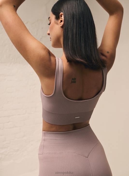 odzież JF4L265 kobiety AIM'N Bezszwowy biustonosz typu tank w kolorze brudnego fioletu