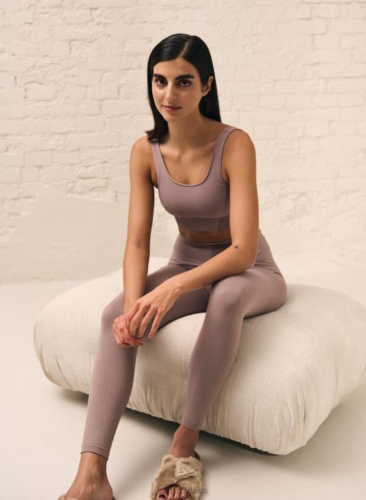 odzież JF4L265 kobiety AIM'N Bezszwowy biustonosz typu tank w kolorze brudnego fioletu