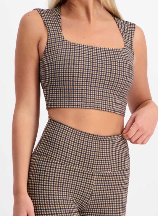 odzież JF4L268 kobiety AIM'N Biustonosz pepita zapinany na zamek